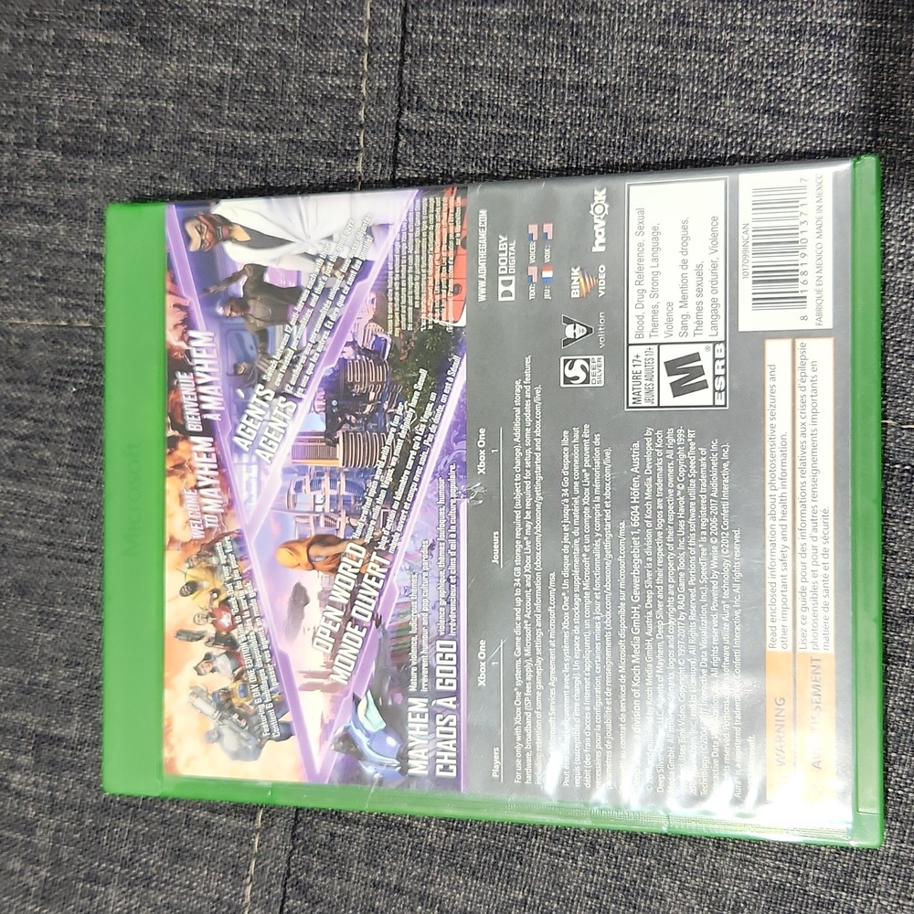 **Unopened**Agents of Mayhem Xbox One Game - Picture 2 of 2